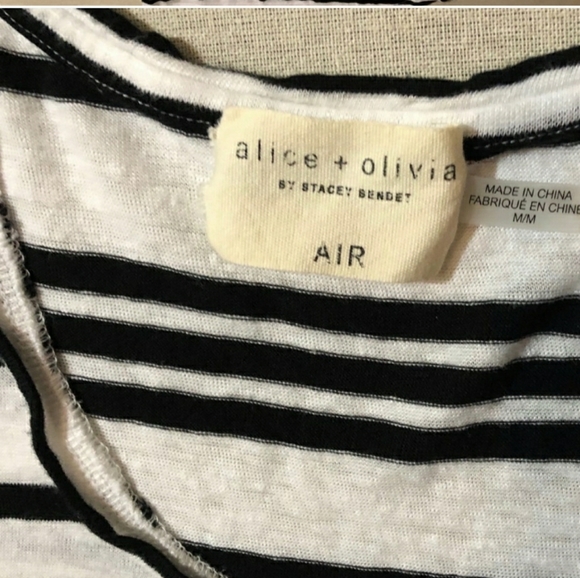 ALICE + OLIVIA Striped Slub-knit Tunic Sz MEUC! - Picture 3 of 8